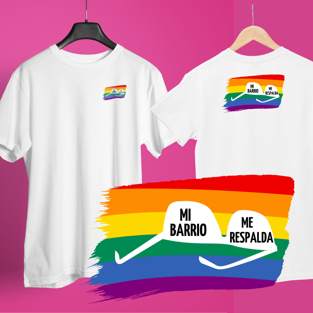 Mi Barrio Gay Me Respalda - Playera Meme