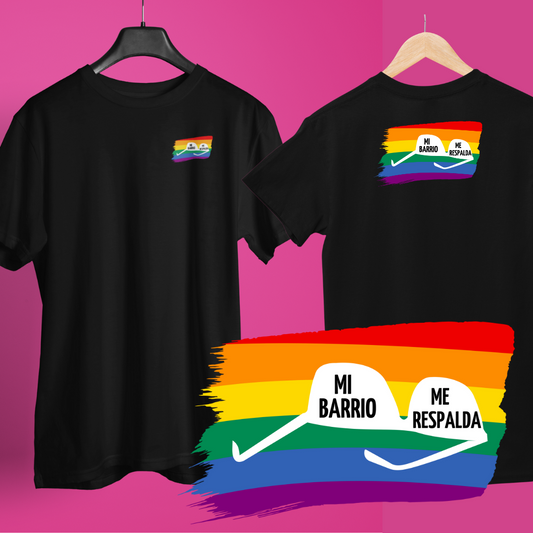 Mi Barrio Gay Me Respalda - Playera Meme