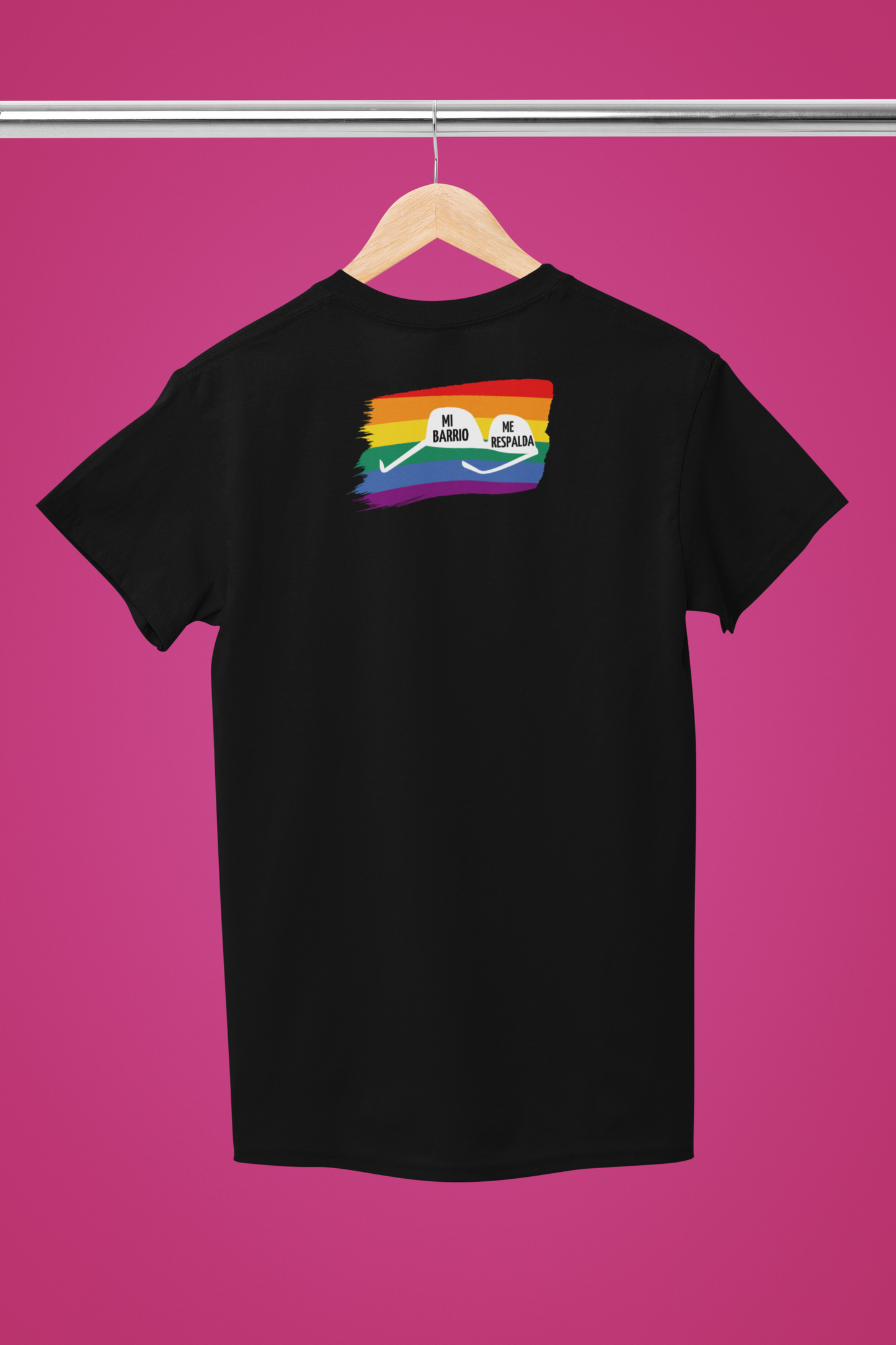 Mi Barrio Gay Me Respalda - Playera Meme