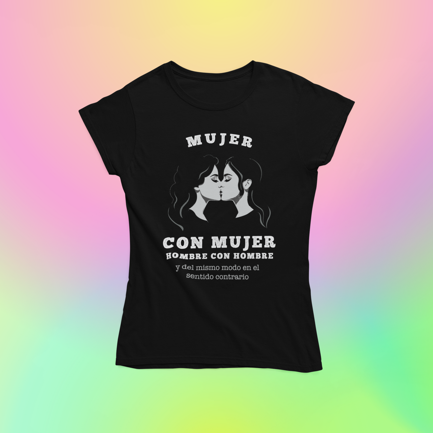 Mujer con Mujer - Playera Meme LGBTI+