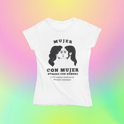 Mujer con Mujer - Playera Meme LGBTI+