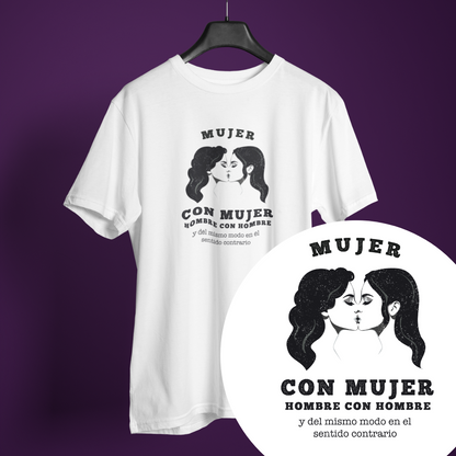 Mujer con Mujer - Playera Meme LGBTI+